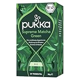 Pukka | Bio Kräutertee 'Supreme Matcha Green' | Grüntee & Matcha | Grüner Tee für frische am Morgen | 1er Pack | 20 Teebeutel