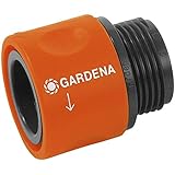 Gardena Übergangs-Schlauchstück: Verbindungsstück aus dem Original Gardena System, für den Übergang von einer Schlauchverschraubung zum Gardena Hahnverbinder, 26,5 mm (G 3/4 Zoll) (0917-50)