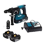 Makita DHR243RTJB Akku-Kombihammer für SDS-PLUS 18V in schwarz / 5,0 Ah, 2 Akkus + Ladegerät im MAKPAC