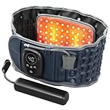 HONGJING Beheizter Dekompressions-Rückengurt mit Rotlicht-Heizung & Massage, Aufblasbare Lendenwirbelstütze für Schmerzen im unteren Rückenbereich, Passend für 29-49 Taille, blau