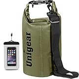 Unigear Dry Bag, Wasserdicht Taschen mit Handytasche und Gurte für Boot und Kajak, Angeln, Rafting, Schwimmen, Camping und Snowboarden, MEHRWEG