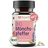 BIO Mönchspfeffer hochdosiert 10mg (agnus castus) - klein & leicht zu schlucken, beliebtes Frauenkraut - 120 Mini-Tabletten mit BIO Mönchspfeffer Extrakt aus Frankreich - von PregniVital®