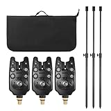 Solinder Angelbissanzeiger Bissanzeiger zum Angeln, Bankstick-Set mit gepolsterter Angelwerkzeugtasche