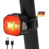Tavaler Fahrrad Rücklicht LED | StVZO zugelassenes Rücklicht Fahrrad | USB-C Aufladbar Batterie Rücklicht | IPX6 Wasserdicht Fahrradlicht Hinten | 13 Stunden Leuchtdauer für Rennrad, MTB, E-Bike