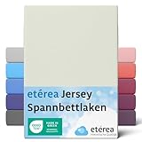 etérea Jersey Spannbettlaken 90x200cm - 100x200 Oekotex Made in Green - 100% Baumwolle Jersey - Comfort Spannbetttuch - Bettlaken 90x200-100x200 cm Natur Beige