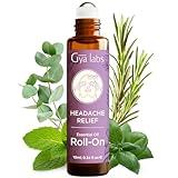 Gya Labs Kopfschmerzlinderungsöl Ätherisches Öl Roll on - 100% Reines Natürliches Ölroller zur Linderung von Kopfverspannungen für Damen, Aromatherapie mit Grüner Minze und Eukalyptus (10 ml)