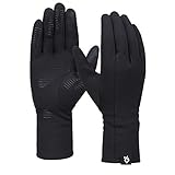 Bequemer Laden Damen Winter Warme Touchscreen Handschuhe Winddichte Leichte Rutschfeste Handschuhe, Schwarz, M