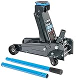 STIX ELN-04 Hydraulischer Rangierwagenheber 3T - Hubhöhe 140–460 mm, Stabile Stahlkonstruktion, Doppelhebel 94 cm, Gummiauflage, Wagenheber für Auto, SUV und Transporter