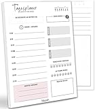 blaash® Tagesplaner Block DIN A5 | 50 Seiten Planer für Aufgaben, Termine, Notizen & Ideen | Optimale Organisation & Motivation im Alltag | To Do Planer für zu Hause & Büro | Daily Planner