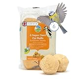 RSPB - Meisenknödel für Wildvögel, energiereiches Futter, Meisenknödel für Wildvögel mit Sonnenblumenherzen, hergestellt in Großbritannien, geeignet für die Ganzjahresfütterung (6er Pack)
