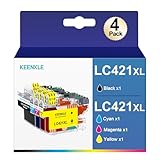 KEENKLE LC421XL LC-421XLVAL Tintenpatronen Kompatibel für Brother LC421XL 421XL für Brother DCP-J1050DW MFC-J1010DW DCP-J1140DW Patronen