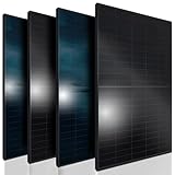 SUNNIVA® Solarmodul 4x 460 W FULL BLACK Bifazial Glas/Glas PV Modul Solarpanel - PMax 1840W (4x460W) Bifacial N-Type, für Balkonkraftwerk oder PV Solar Anlage