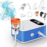 Inhalationsgerät für Erwachsene,Inhalationsgerät Maschine mit LED Digitalanzeige,Kompressor Vernebler Inhalator Kinder Baby Inhaliergerät Einstellbarer Sprühnebel mit Maske Mundstück