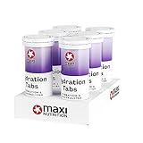 MaxiNutrition Hydration Tabs Black Currant, Elektrolyte-Tabletten für erfrischendes Fitnessgetränk, Regenerierung des Mineralhaushalts, zuckerfrei, vegan, ohne künstliche Aromen, 1 Stück (6er Pack)