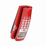 Cryfokt Schnurgebundenes Telefon mit Empfindlicher Kristalltaste mit Anrufer-ID-Anzeige, Speicherung von 30 Gruppenrufnummern, Festnetztelefon mit -/Anti-Interferenz-Funktion (Rot)