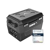 Kompressor Kühlbox - 12/24V elektrische Auto Kühlbox - Gefrierbox bis -20 Grad - Camping Kühlschrank - abnehmbare Griffe, integrierte Flaschenöffner