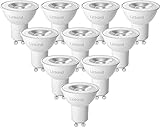 Linkind LED GU10 Lampe, 50W Halogenlampe ersetzt, 4.2W Warmweiß Spotbalken Birne, 36° Abstrahlwinkel Spotlight, AC 220-240V MR16 LED Glühbirne, 10er Pack