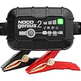 NOCO GENIUS2, 2A Intelligentes Batterieladegerät, 6V/12V Ladegerät, Erhaltungsladegerät und Desulfator mit Temperaturkompensation