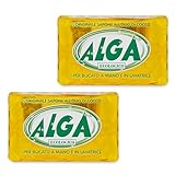 MAUQI – 2 alga reine Seife, 100 % umweltfreundlich und biologisch abbaubar, für Handwäsche und Maschinenwäsche – 2 Stück à 400 g – insgesamt 800 g