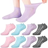 Jeasona 8 Paar Bambus Socken Damen Sneaker Diabetiker Socken Damen 39-42 Sportsocken Kurz Ohne Gummibund