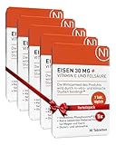N1 Eisen 30 mg + Vitamin C & Folsäure - 150 Eisentabletten - 98% bioverfügbares Eisenpräparat - hochdosiert für Immunsystem, Energiestoffwechsel & bei Eisenmangel - gut verträglich,ohne Nebenwirkungen