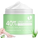 Urea-Fußcreme, ultra-feuchtigkeitsspendend, 40 % Urea-Fußcreme, plus tief feuchtigkeitsspendend, Fersenbalsam zur Entfernung von Hornhaut und Weichheit, für trockene, rissige Füße, Fersen und Hände,