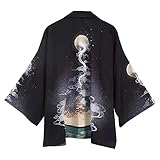 Herren Japan Happi Kimono Shirts Tops Haori Cardigan Sommer Jacke Yukata Open Front Mäntel
