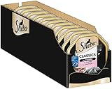 Sheba Katzennassfutter Classics in Pastete mit Lachs, 22 Schalen, 11x85g (2er Pack) – Hochwertiges Katzenfutter nass, als Pastete mit feinen Stückchen