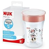 NUK Magic Cup Trinklernbecher | 8+ Monate | 230 ml | auslaufsicherer 360°-Trinkrand | BPA-frei | Disney Minnie Maus | Rosa