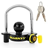 Anhängerschloss Anhängerkugelsperrkupplung Diebstahlschutz Anhänger-Sicherung Abschleppsperre Hochleistungs-Stahl Aluminiumlegierungssockel Wohnwagen Schutz