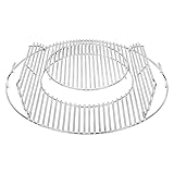 KAMaster 54,6 cm Edelstahl-Grillrost mit Scharnier für 55,9 cm Weber, rundes Scharniergitter-Ersatz-Gourmet-Grillsystem für Weber 22 Original Kettle Series 8835 Holzkohlegrills