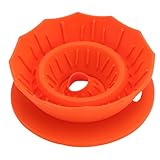 Gießen Sie über Kaffee Tropfer, Leichtes und Faltbares Silikon -Kaffeefilter Staubresist Leicht Gewaschener Filterbecher Handgebräued Kaffeefilter Zum Wandercamping (ORANGE)