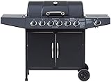 Gasgrill 'DAYTON' von El Fuego® 6 + 1 Brenner Grill Smoker Grillwagen BBQ