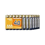 Panasonic batteries, Alkaline Power, AAA-Alkalisch batterien, 40 Stück, Micro, LR03, 1.5V, Auslaufschutz, 7 Jahre bei Lagerung, für Fernbedienungen, Waagen, Uhren, langlebige, verlässliche Energie