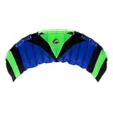 Wolkenstürmer® Paraflex Sport 2-Leiner Lenkmatte 2.3 (blau) - Flugfertiger Kite mit Lenkstange, 2x20m Dyneemaleinen für Jugendliche & Erwachsene