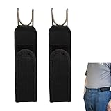Elastischer Gürtel Mit Metallhaken, 2PCS Gürtel Ohne Schnalle Für Damen Herren, Verstellbare Unsichtbare Seitliche Elastische Gürtelhaken, Bequeme Elastische Dehnbare Gürtels Ohne Schnalle Jeans Hosen