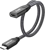 USB C Verlängerung Kabel, USB 3.2 Verlängerungskabel 10Gbps Datenkable USB C PD 100W Schnellladung 4K@60Hz Video Type C Stecker auf Buchse Unterstützt mit iPhone 15 Pro Max MacBook Pro Galaxy (0,3M)