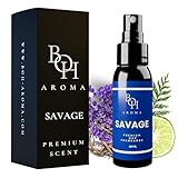 BOH-Aroma Auto Duft SAVAGE - Auto Parfüm und auto lufterfrischer Innenraum, neutralisiert Gerüche im Auto, Autoduft mit eigenem parfum, autozubehör innenraum 60ml