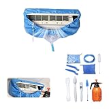 Kikepilm 12-teiliges Reinigungsset für Split-Klimaanlagen，mit 2-Liter-Flascheklimaanlage reinigungsset，wandmontiertes Reinigungsset für Klimaanlagen (Himmelblau, Groß)