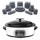 Hot-Stone-Massage-Set, 27-teilig, Natürlicher Basalt-Massagestein, Mit Digitaler Steinheizung, Professionelles Massagegerät Für Spa, Lindert Verspannungen Und Muskelschmerzen