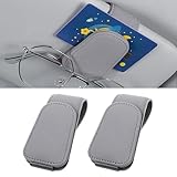 2 Stück Brillenhalter für Auto Sonnenblende, Brillenhalter...