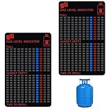 2 Stück Magnetische Füllstandsanzeige, Gas Grill Flasche Gasanzeiger Level Indikator, Gasflaschen Füllstandsanzeige für Propan-Gas oder Butan Gasflaschen Gaskocher
