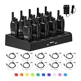 Retevis H777D Walkie-Talkies mit 10-Wege-Ladegerät, LCD-Display, 1200 mAh Akku, Typ-C-Ladung, Einfaches Koppeln, 2-Wege-Funkgerät mit Großer Reichweite für Sicherheit, Hotel (10er-Pack)
