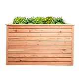 Mega Holz Hochbeet Rhombus L Lärche Holz für Außen Naturbelassen Kräuterbeet Gemüsebeet Pflanzkübel