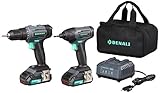 Amazon-Marke: Denali by SKIL, Schlagschrauber-Kombination, 18 Volt (20 V max.), inklusive zwei 2,0 Ah Lithium-Akkus und Ladegerät, Grün