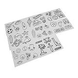 Haofy Schrumpffolien, 8 Stück, Wärmeschrumpfendes Kunststoffpapier für , DIY-Kunsthandwerk, Sport- und Hausmuster-Kunstset, Herstellung von Schlüsselanhängern, Schmuck, Lesezeichen, Lustiges (Sports