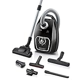 SIEMENS Staubsauger mit Beutel Z7.0 VSZ7X500, ideal für Allergiker, Hygiene-Filter, extrem leise, Bodendüse für Parkett, Teppich, Fliesen, XXL-Polsterdüse, XXL-Fugendüse, langes Kabel, 650 W, schwarz