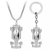 Weiying F1 Formel 1 Rennen Rennwagen Anhänger Halskette Männer Hiphop Schmuck Schlangenkette Metall Schlüsselanhänger Herren Halsketten Charm Geschenk