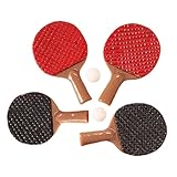 HANABASS 2 Sätze Miniatur Tischtennisschläger Set Teilig mit Ball Puppenhaus Sport Dekoration Verarbeitung für Sammler und Kreative Freizeitgestaltung