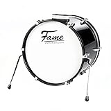 Fame First Step Bass Drum 18'x14', Piano Black, Mischholz Kessel, Aluminium Hardware, Vorgedämpftes Fell, Robuster Stahlspannreifen, Ideal für Schlagzeug Anfänger'